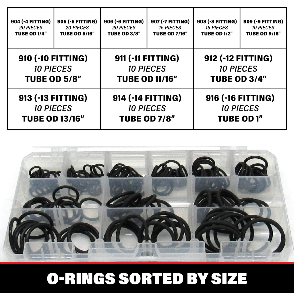 160pc ORB BOSS Hydraulic Viton/FKM 90 O-Ring Kit