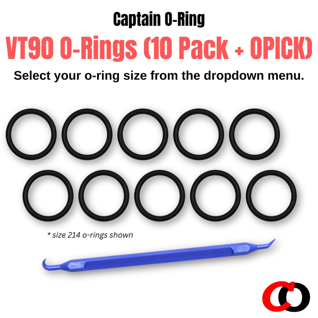 SCUBA O-RIngs - 10pcs Viton/FKM O-Ring + Pick Tool [Select O-Ring Size]