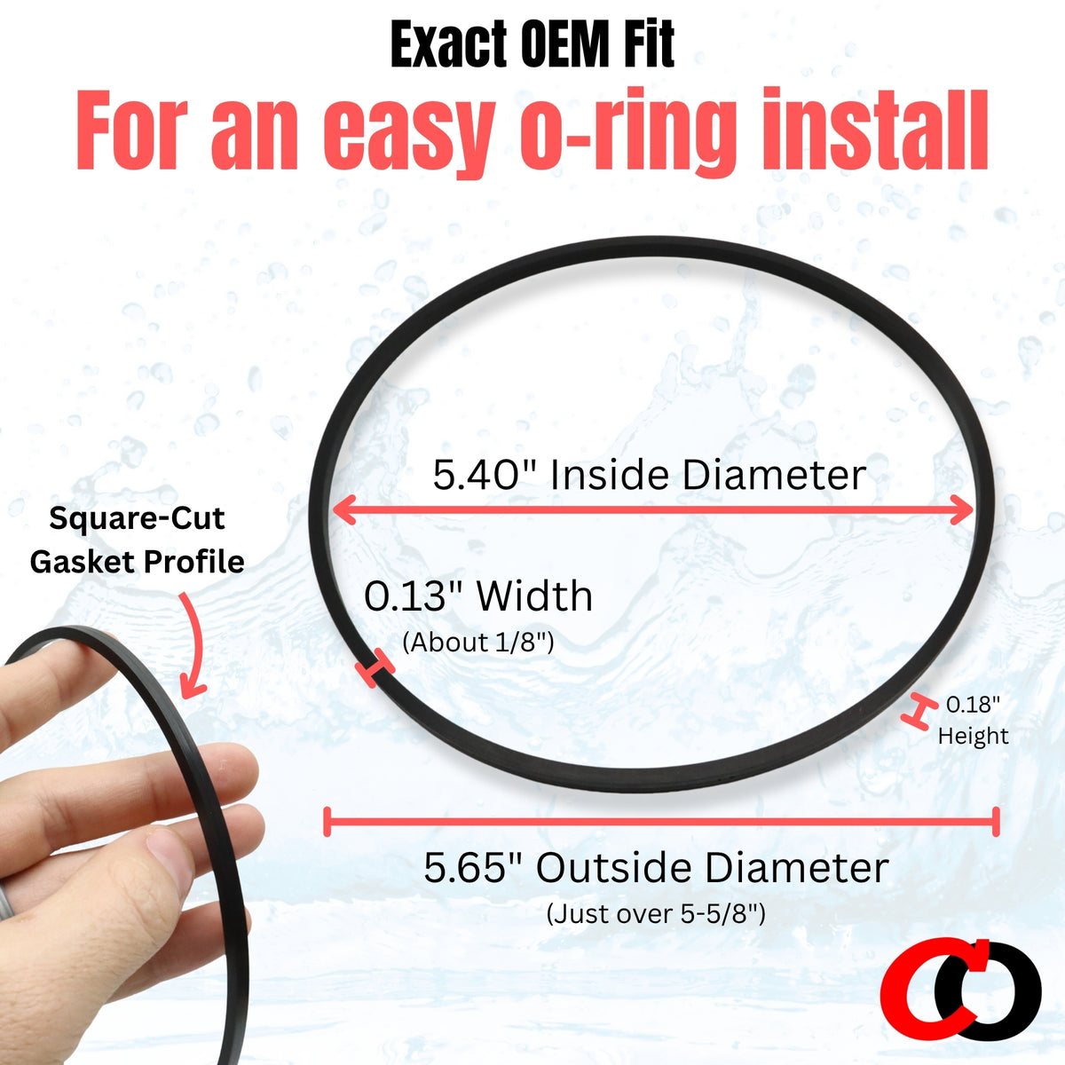 Pentek 151254 / 3M 68898-31 / Omnifilter OK8 / American Plumber WBC-OR Square Cut O-Ring(3 Pack)