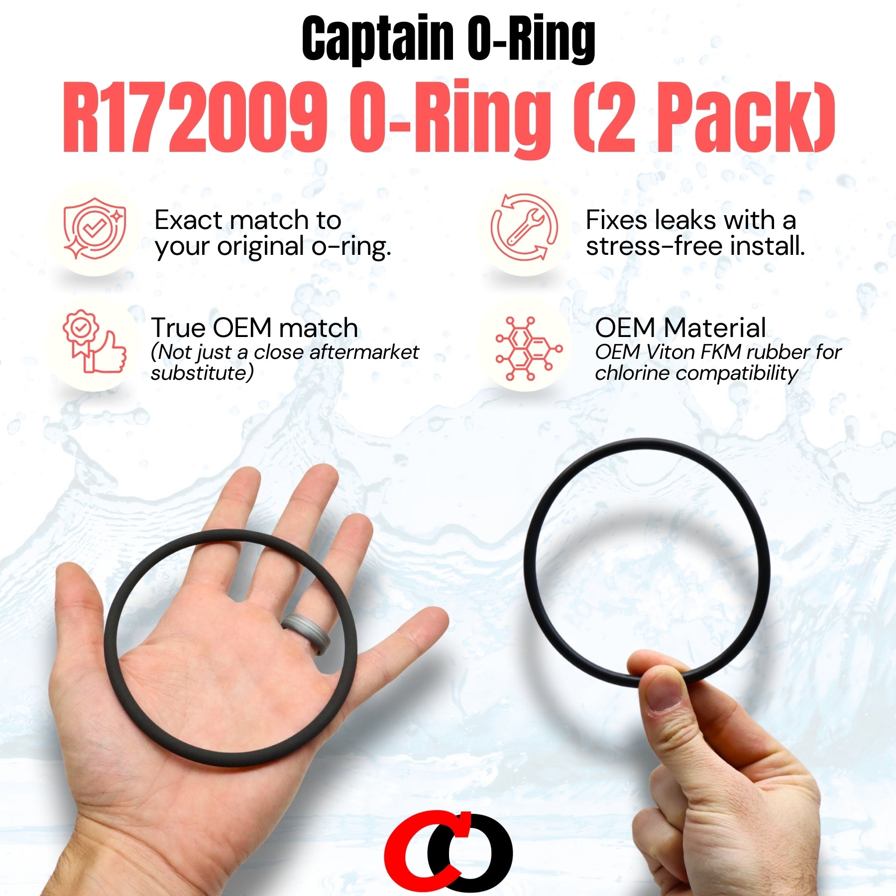 R172009 O-Rings for Pentair Rainbow Chlorinator (2 Pack)