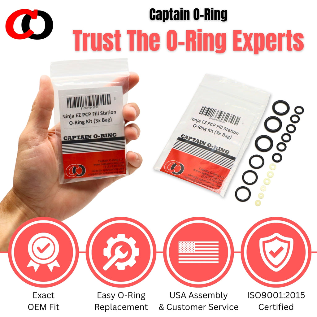 Ninja EZ PCP Fill Station O-Ring Rebuild Kit (3x Rebuilds)