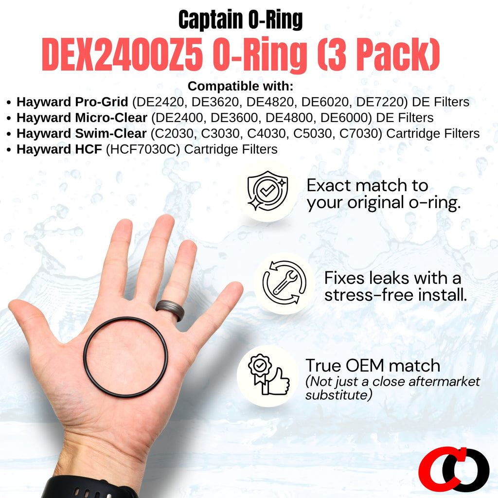 Hayward DEX2400Z5 Outlet Elbow O-Ring (3 Pack)