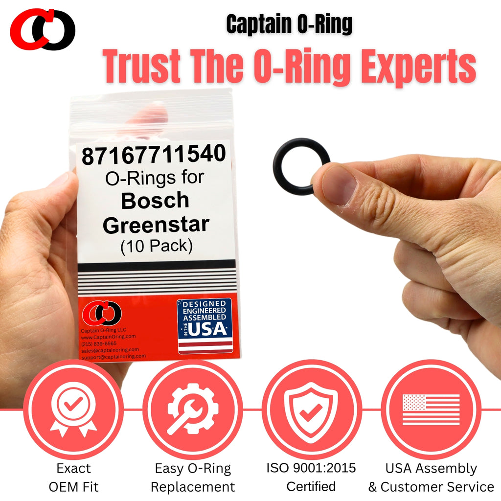 87167711540 O-Rings for Bosch 17X4 (10 Pack)