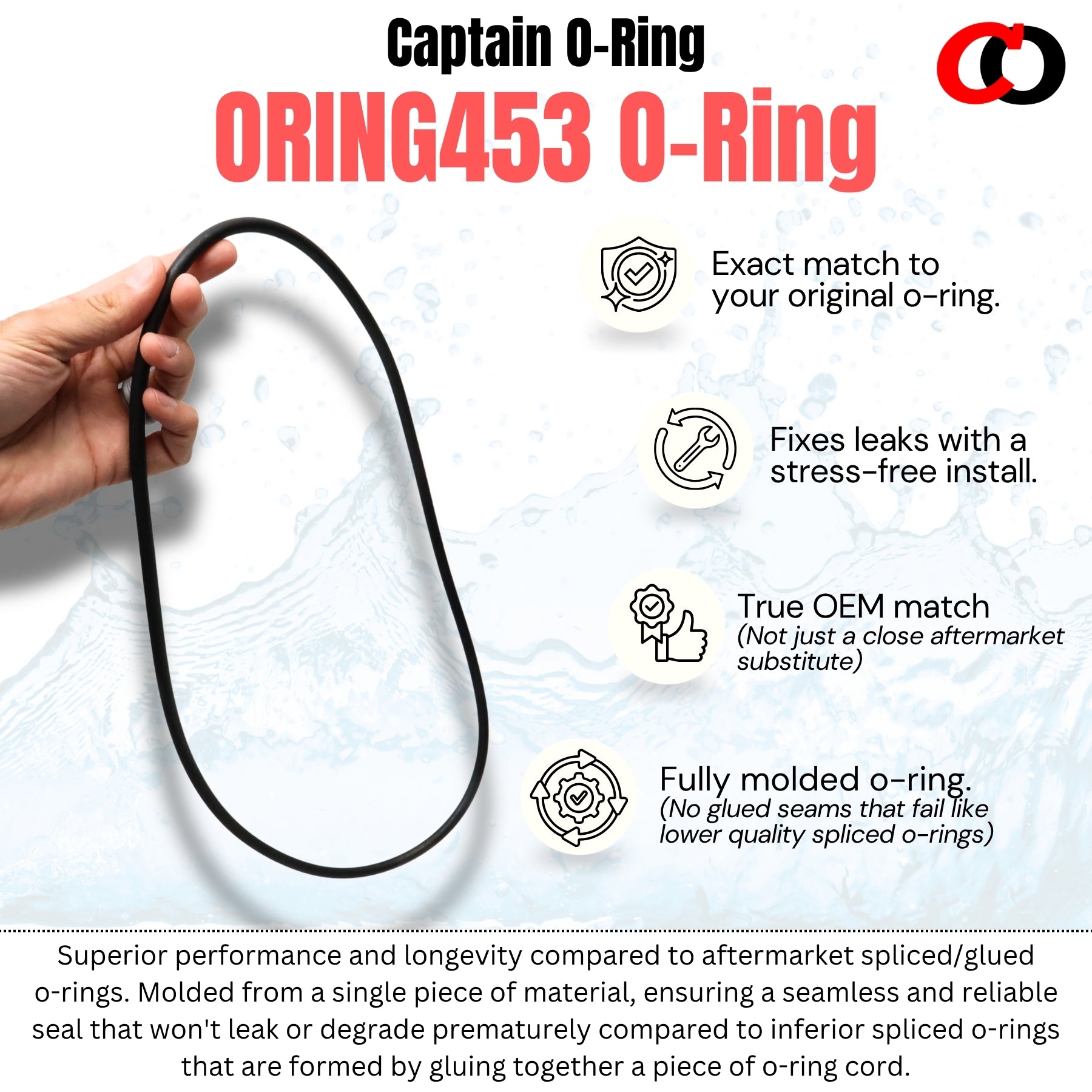 ORING453 Lid O-Ring for AquaStar PLF27000 and PLF35000 Pipeline Filters (2 Pack)