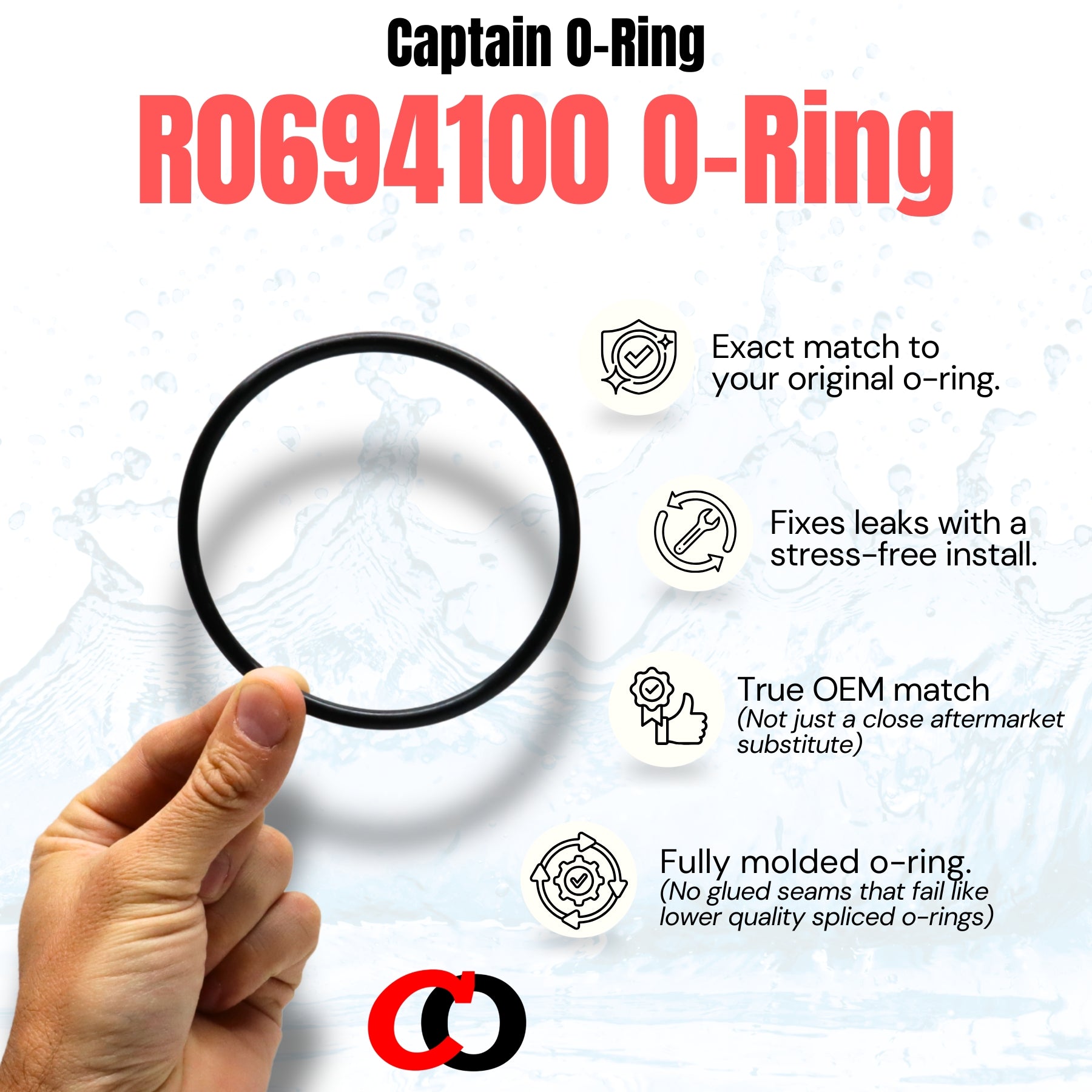 R0694100 O-Rings for Zodiac Jandy Pro Series TruClear Chlorinator (2 Pack)