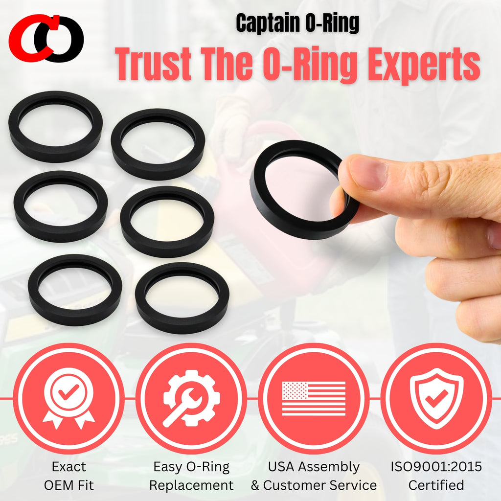 Gas Can Spout Seals (6 Pack) [#00358R for Scepter Easy-Flo, Rotopax RX-R3G, etc]