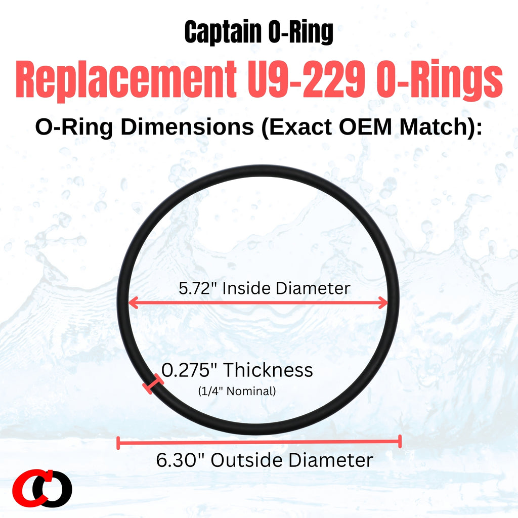 U9-229 / 805-0436 / O-218 Trap Cover O-Rings for Pentair Sta-Rite Waterway Pool Pumps (2 Pack)