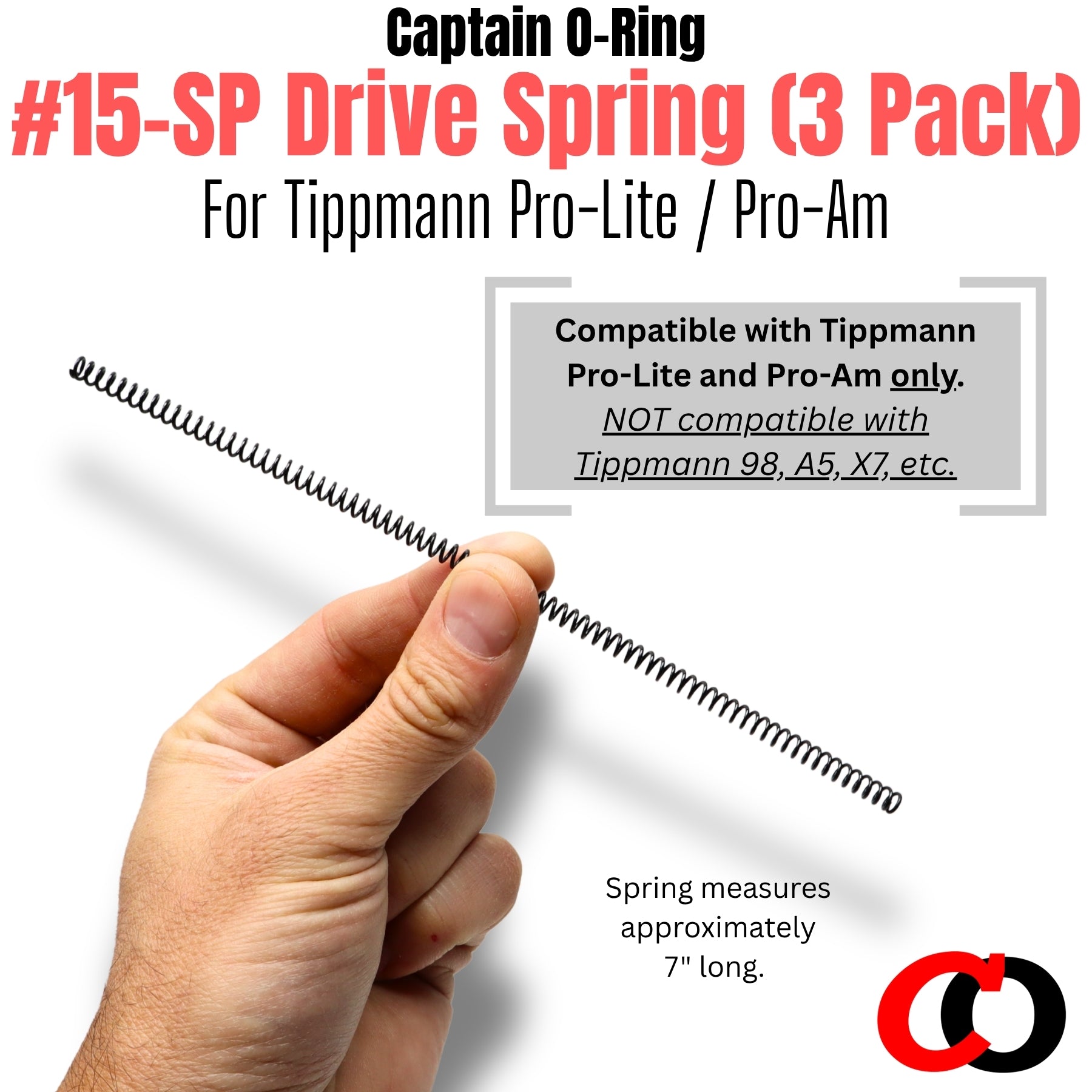 Tippmann 15-SP (7-inch) Drive Springs for Pro-Lite / Pro-Am (3 pack)