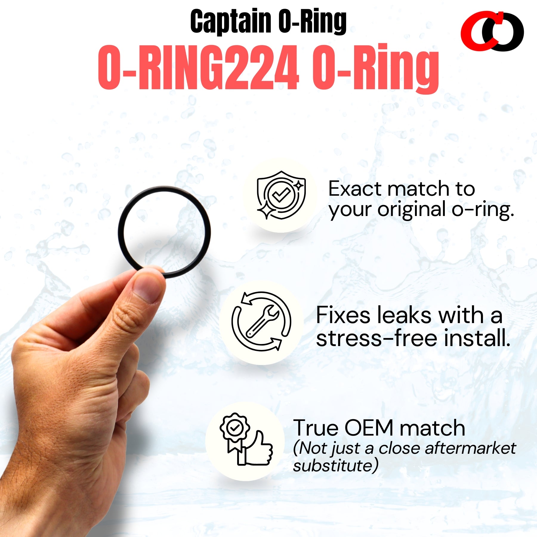 O-RING224 Drain Plug O-Ring for AquaStar PLF27000 and PLF35000 Pipeline Filters (3 Pack)