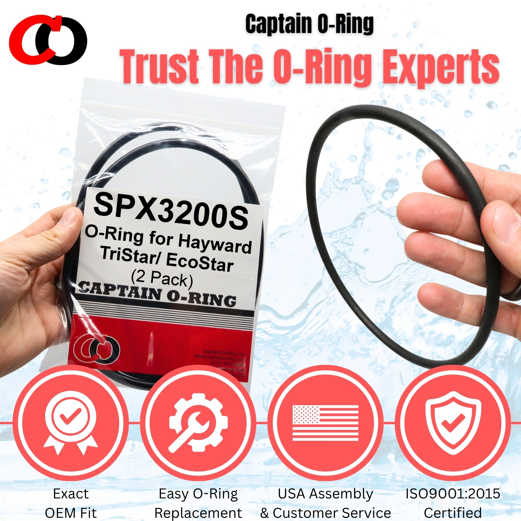 SPX3200S / HAY-101-3204 Strainer Cover O-Ring for Hayward TriStar EcoStar Pool Pump (2 Pack)