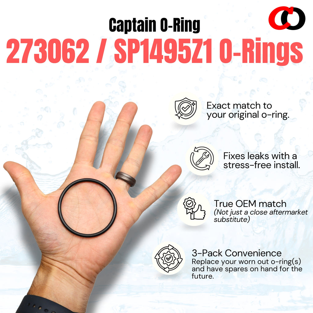 273062 / SP1495Z1 Union O-Ring for Pentair, Hayward, Jacuzzi, Waterway and more (3 Pack)
