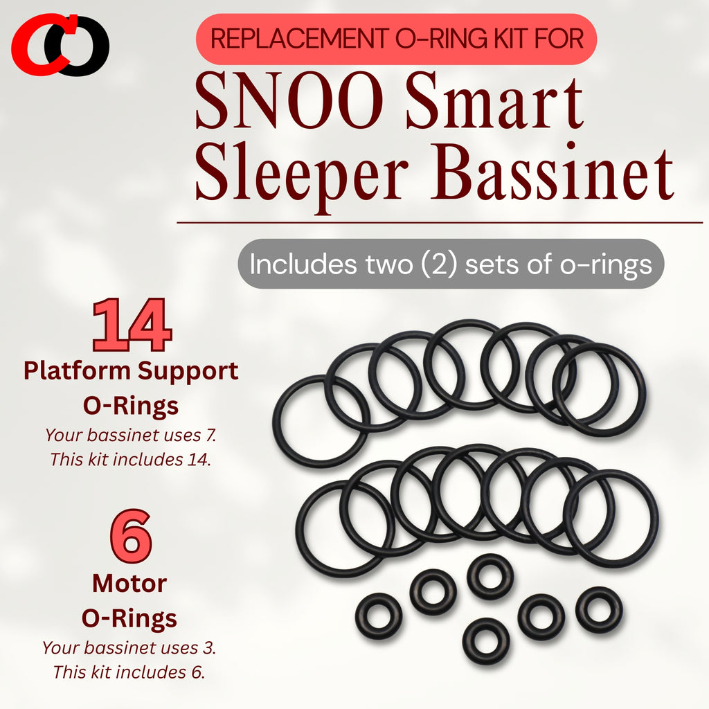 2x O-Ring Kit for SNOO Smart Sleeper Bassinet (2 Full ORing Rebuilds)