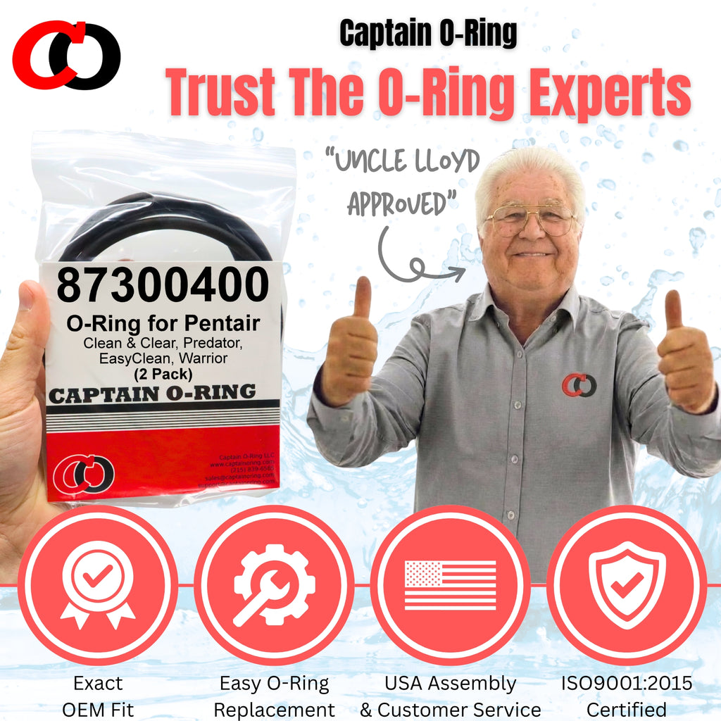 87300400 O-Ring for Pentair Clean & Clear, Predator, EasyClean and Warrior Filter Tank Body (2 Pack)