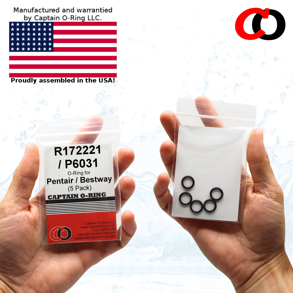 R172221 / P6031 O-Rings for Pentair, Bestway Vent Valve Drain Seal (5 Pack)