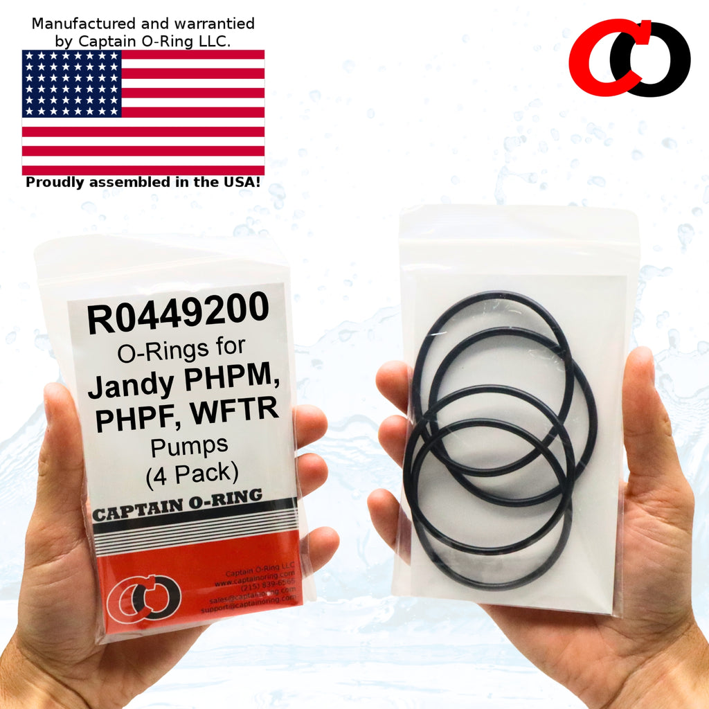 R0449200 Tailpiece O-Rings for Jandy PlusHP PHPM PHPF, MaxHP MHPM, Water Feature WFTR Pool Pumps (4 Pack)