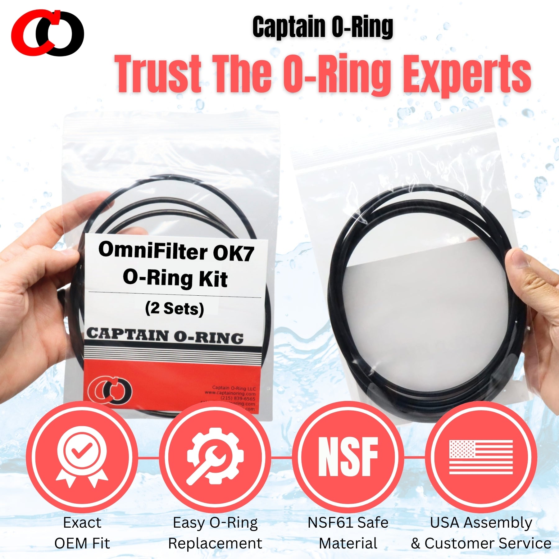 OmniFilter OK7 O-Ring Kit (2 Sets, 4 O-Rings)