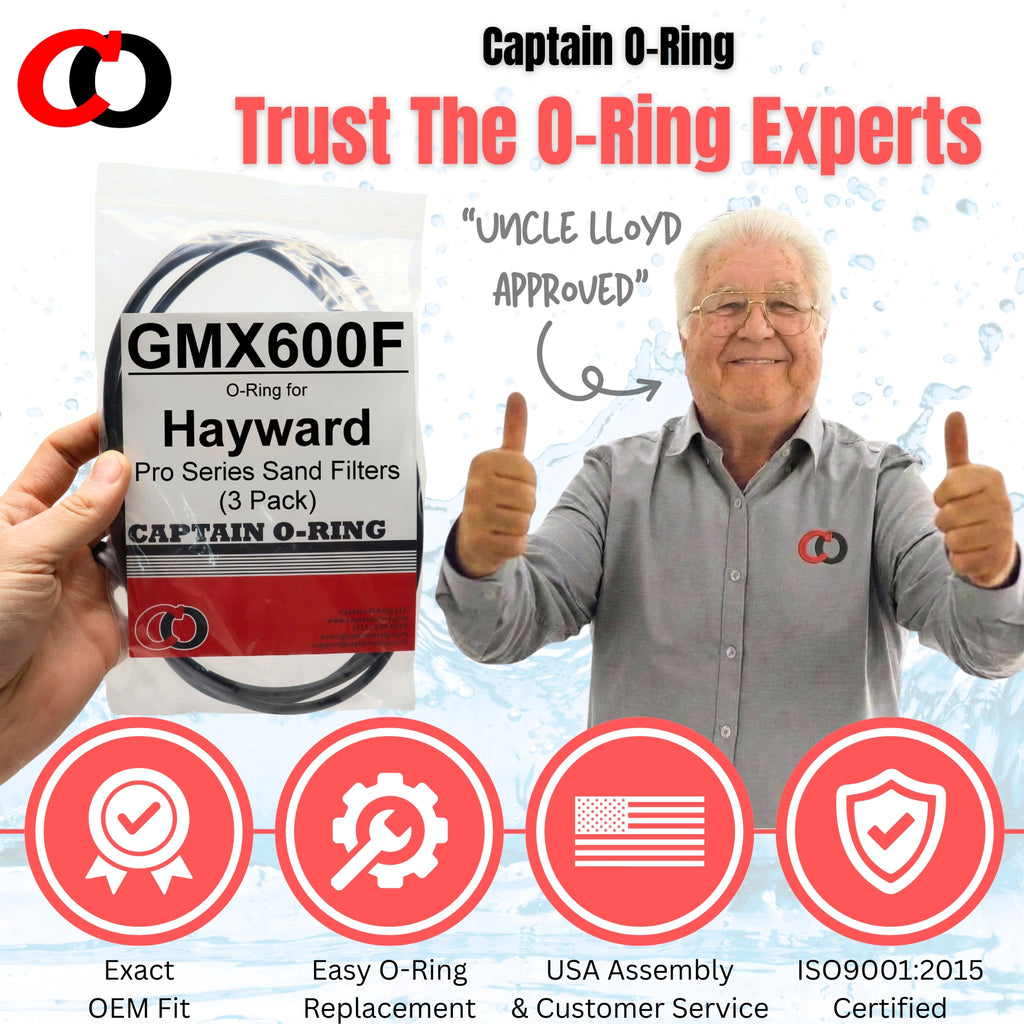 Hayward GMX600F O-Rings for Pro Series Sand Filters S140T, S144T, S180T, S210T, S220T, S244T (3 Pack)