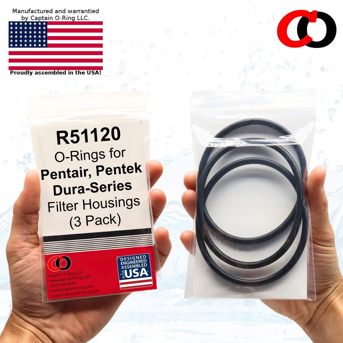 Captain O-Ring – Replacement R51120 O-Rings for Pentek Pentair Dura-Series Filter Housings (3 Pack)