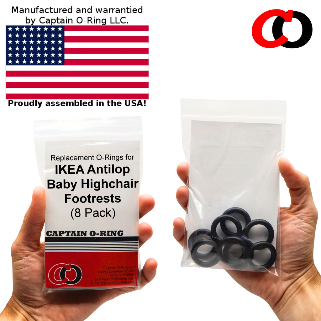 O-Rings for IKEA Antilop Baby High Chair Footrest (8 Pack)