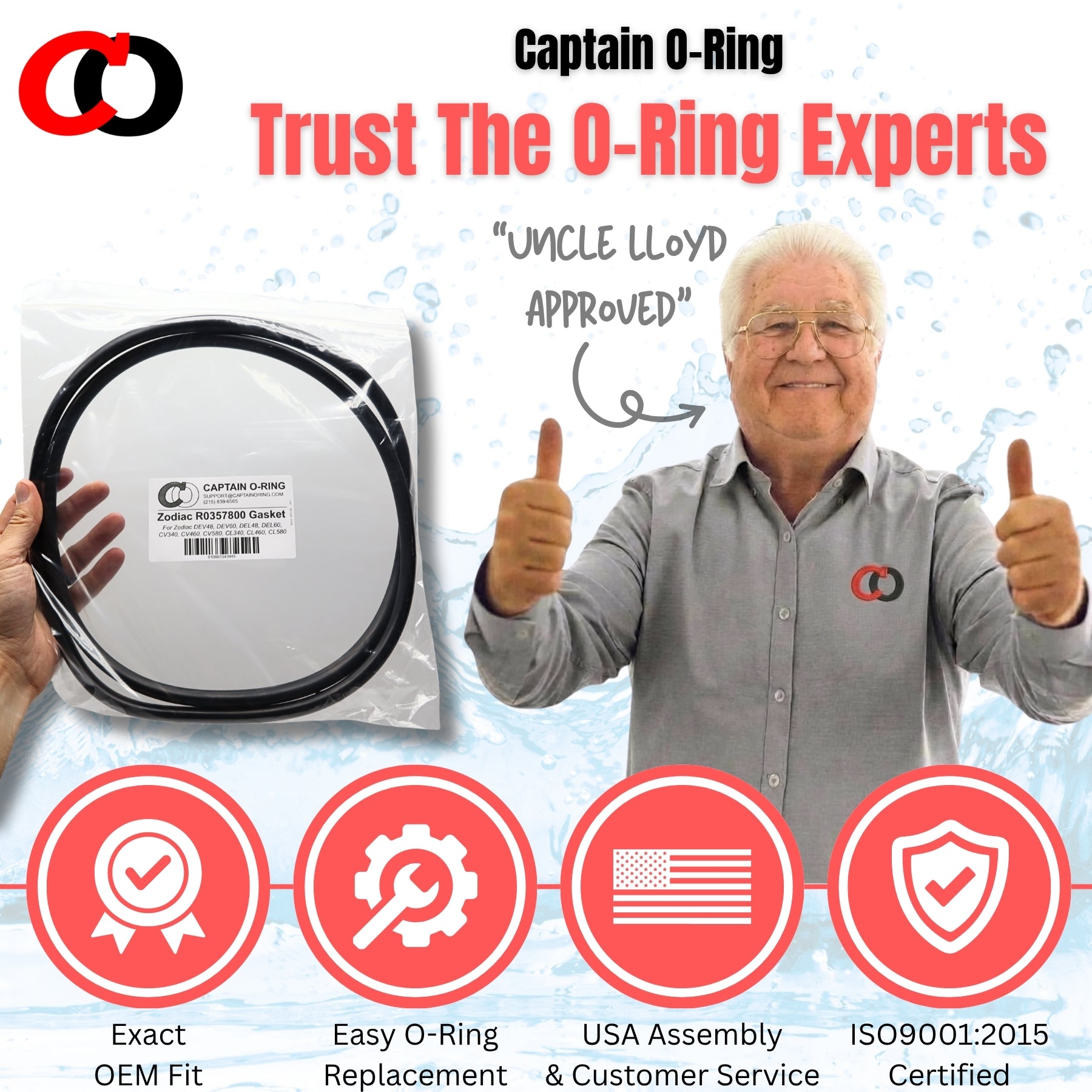 R0357800 Tank O-Ring for Jandy Zodiac CL340 CL460 CL580 CV340 CV460 CV580 DEL48 DEL60 DEV48 DEV60 Pool Filter