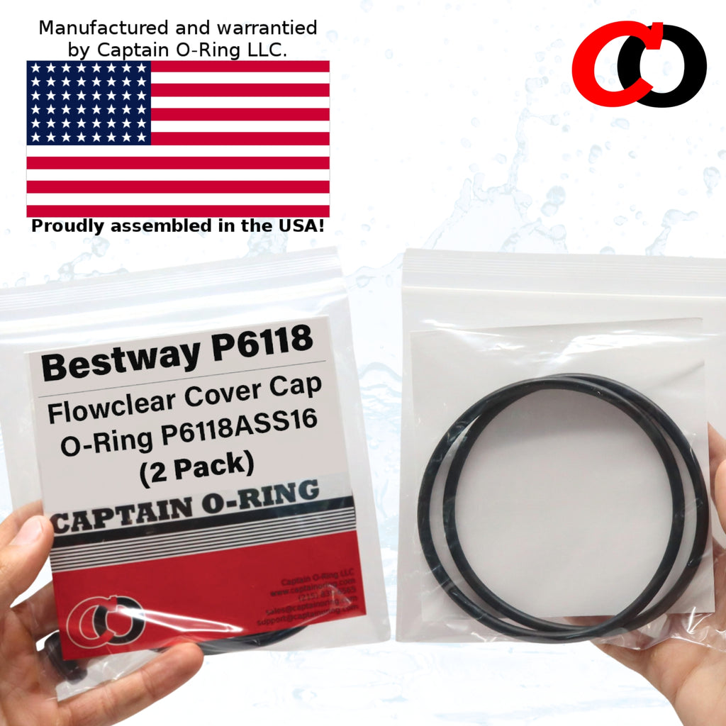 P6118 (P6118ASS16) Cover Cap O-Ring for Bestway 58381, 58145, 58382, 58144, 58146 Filter Pump (2 Pack)