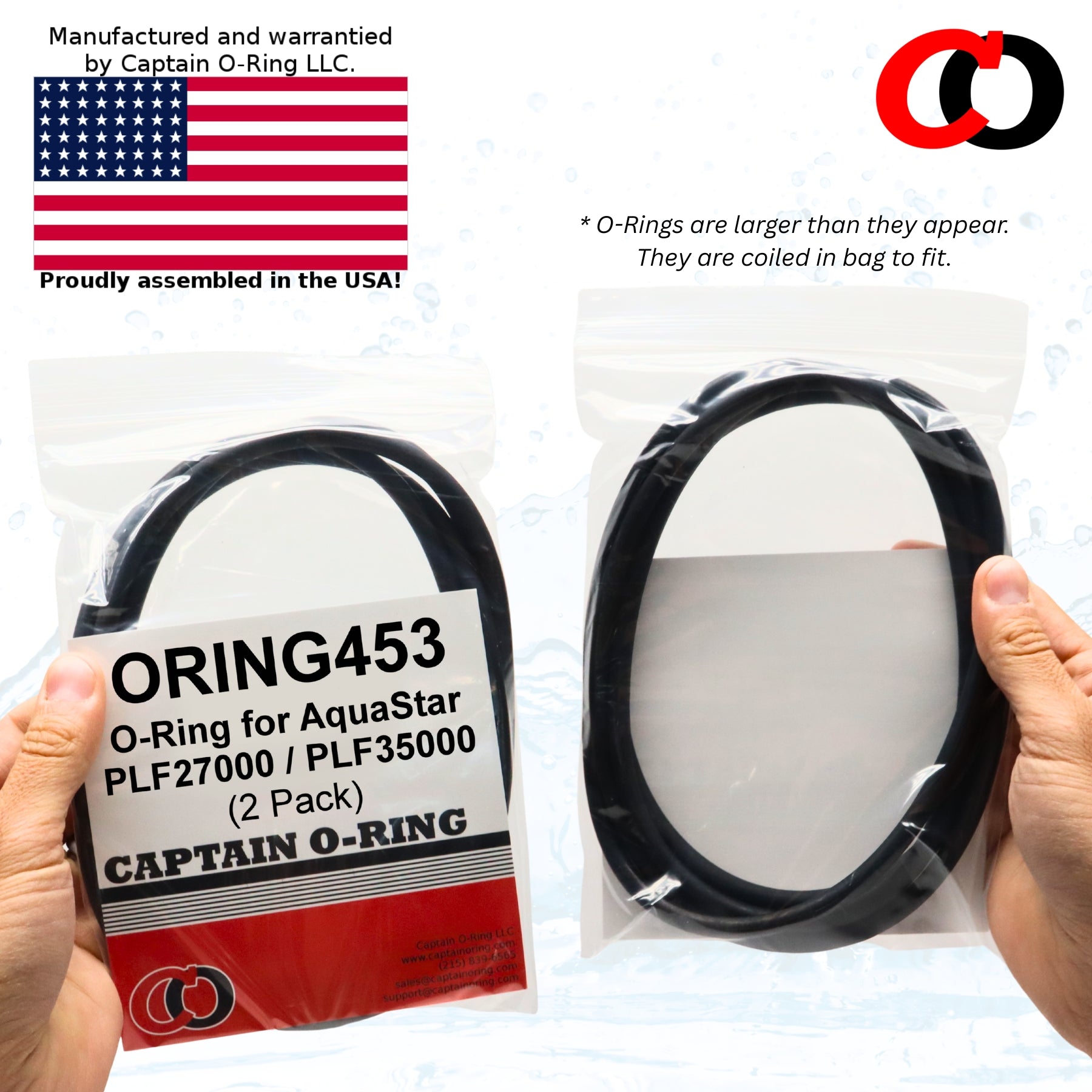 ORING453 Lid O-Ring for AquaStar PLF27000 and PLF35000 Pipeline Filters (2 Pack)