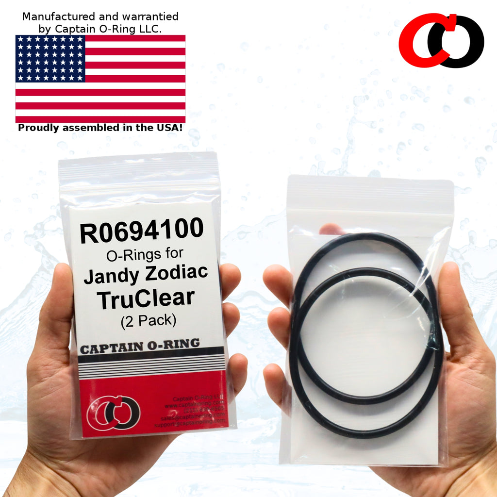 R0694100 O-Rings for Zodiac Jandy Pro Series TruClear Chlorinator (2 Pack)