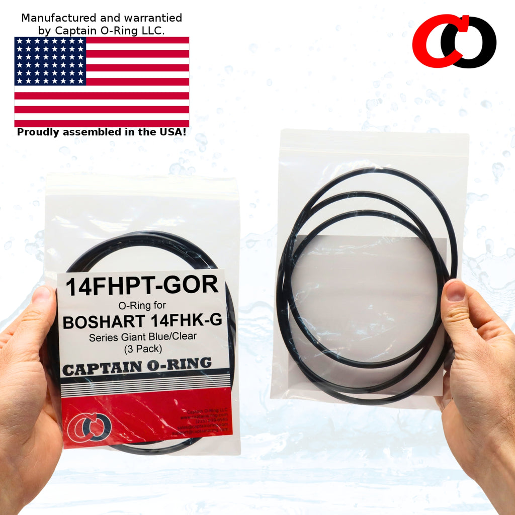 14FHPT-GOR O-Ring for Boshart 14FHK-G Series Giant Blue/Clear Filter Housing (3 Pack)