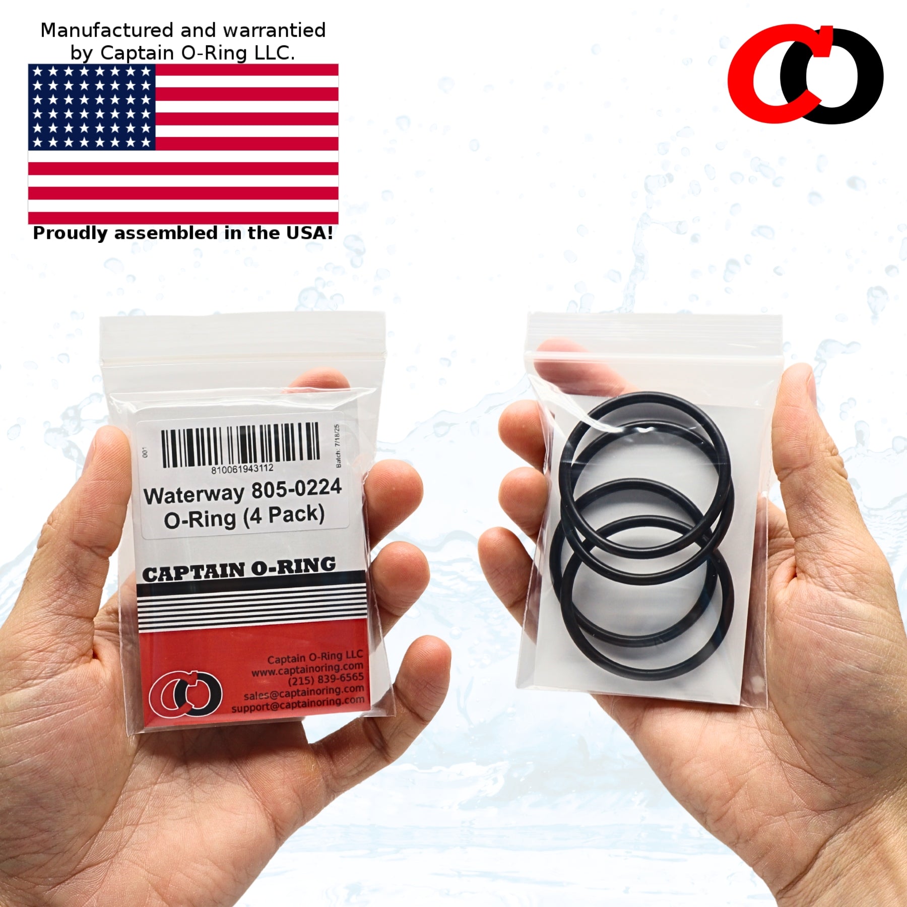 805-0224 Union 1.5” Tailpiece O-Rings for Waterway (4 Pack)