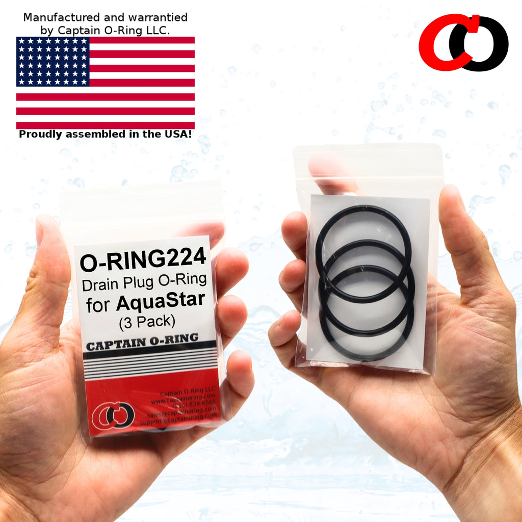O-RING224 Drain Plug O-Ring for AquaStar PLF27000 and PLF35000 Pipeline Filters (3 Pack)