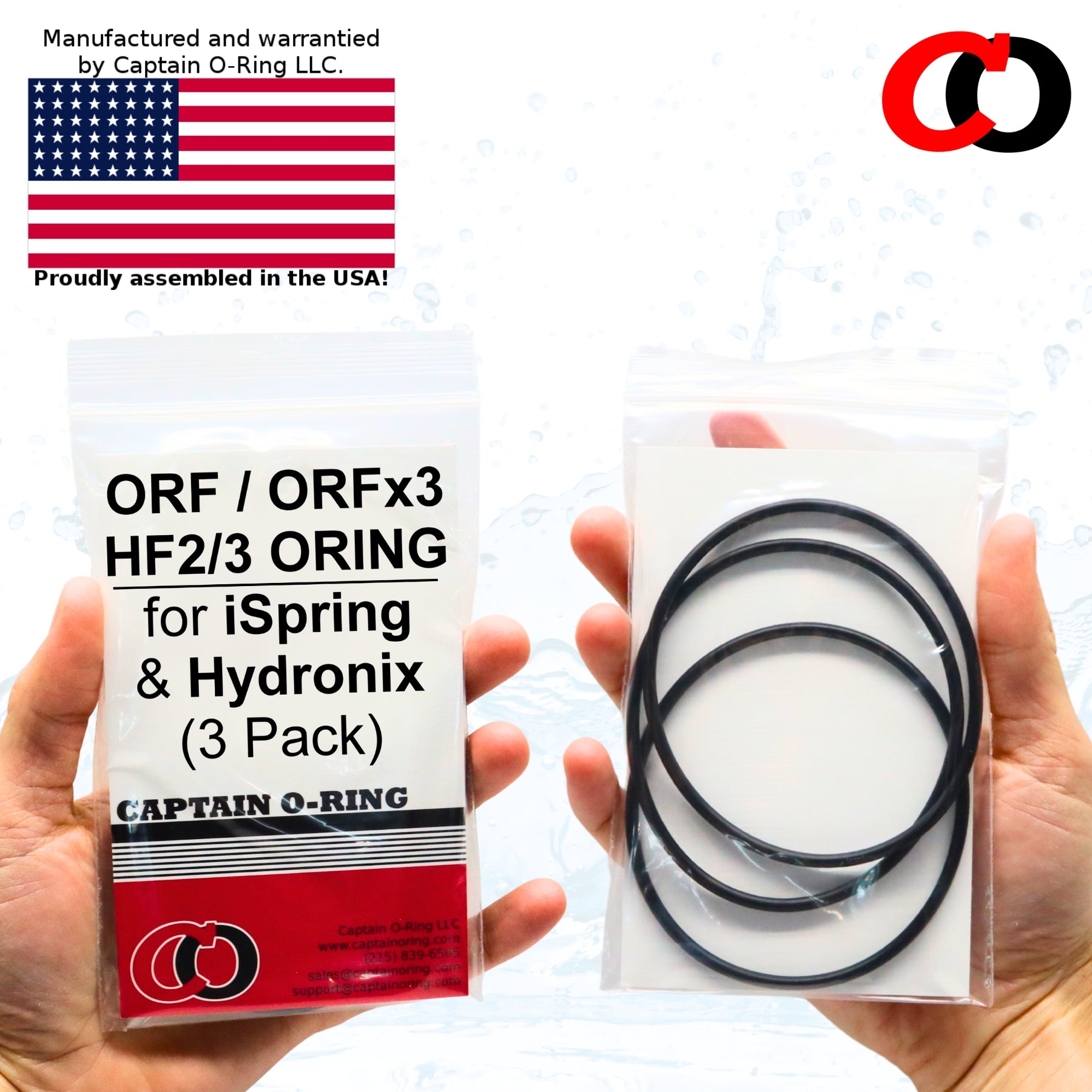 ORF (ORFx3) HF2/3 ORING for iSpring RCC RO and Hydronix HF2/3/4 (3 Pack)