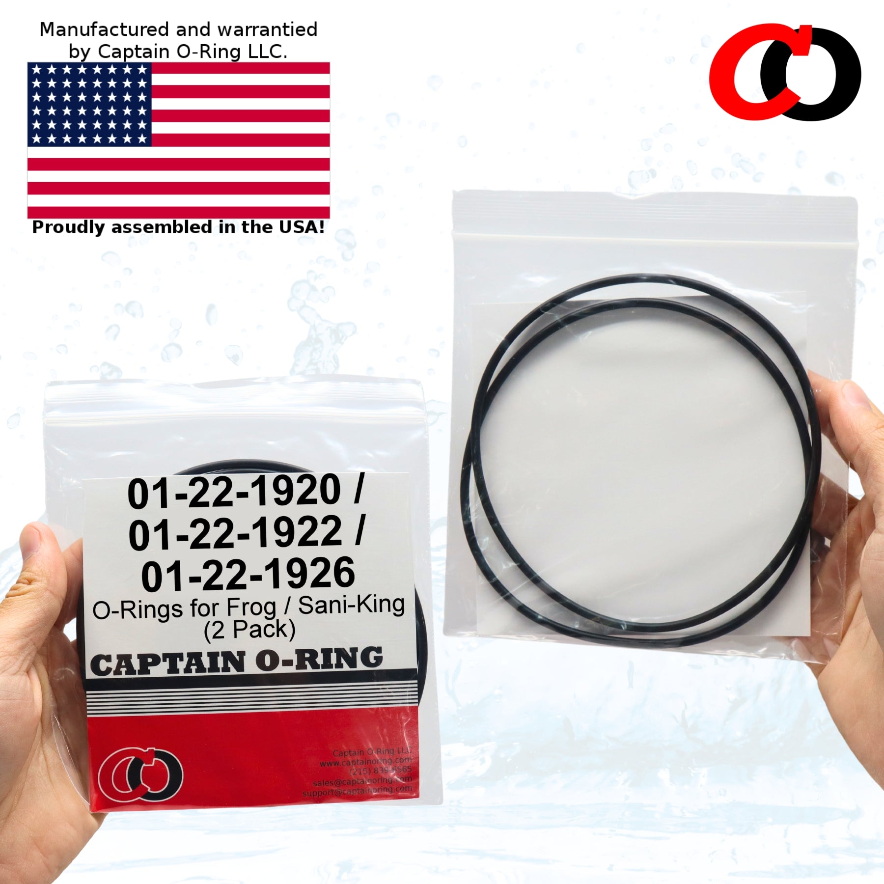 01-22-1920 / 01-22-1922 / 01-22-1926 Orings for KING Frog, Sani-King 910 920 930 Feeders (2 pack)