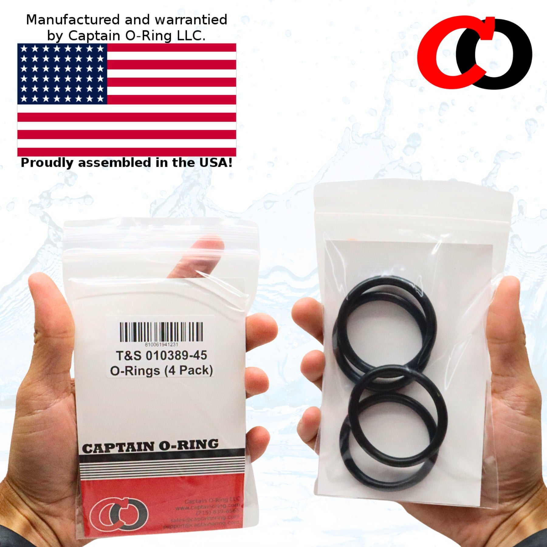 T&S Brass 010389-45 Plunger O-Rings for Waste Drain Valve (4 Pack)