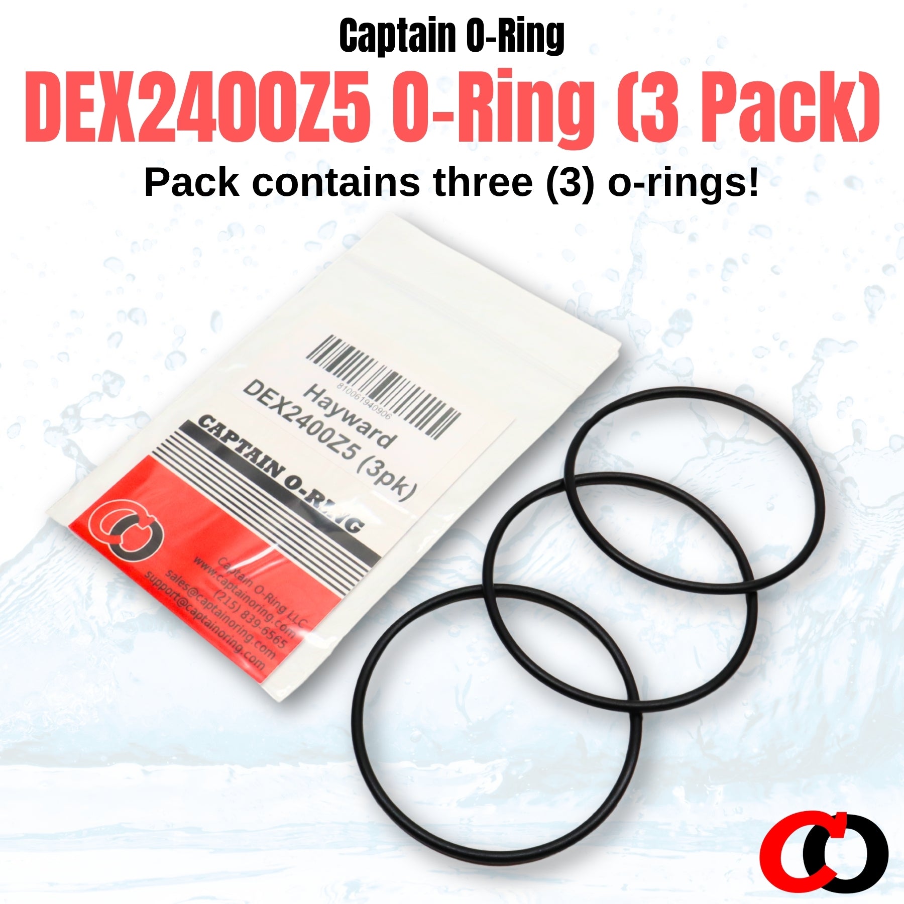 Hayward DEX2400Z5 Outlet Elbow O-Ring (3 Pack)