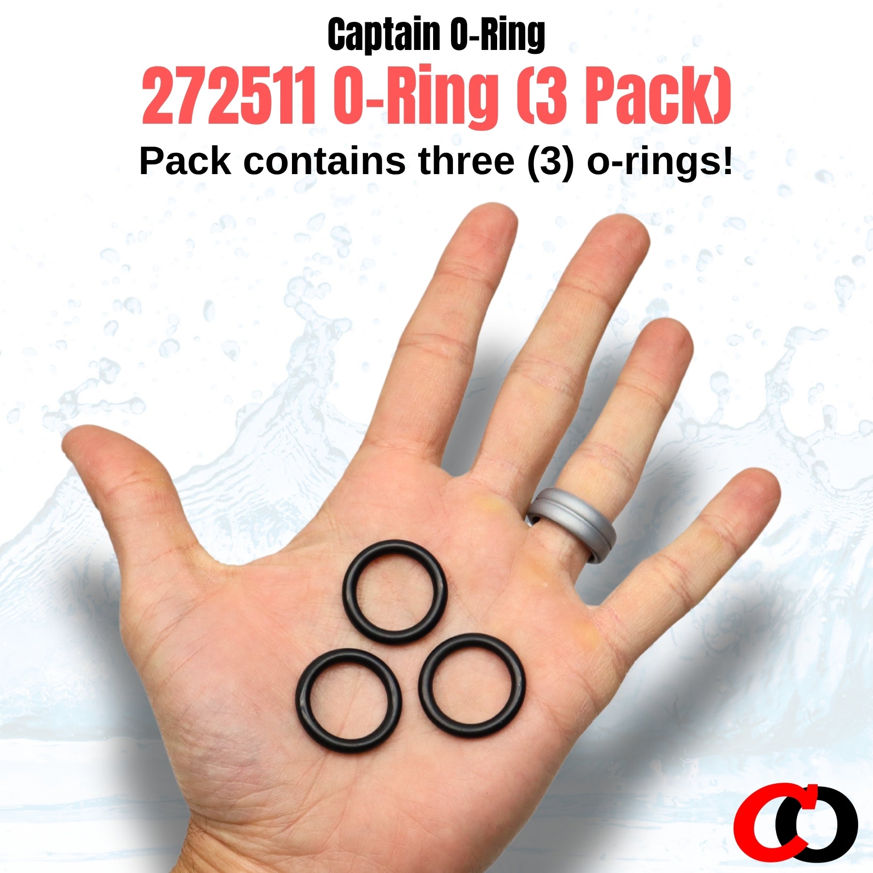 272511 O-Rings for Pentair Hi-Flow 1.5 Six-Way Multiport Diverter Valve Shaft (3 Pack)