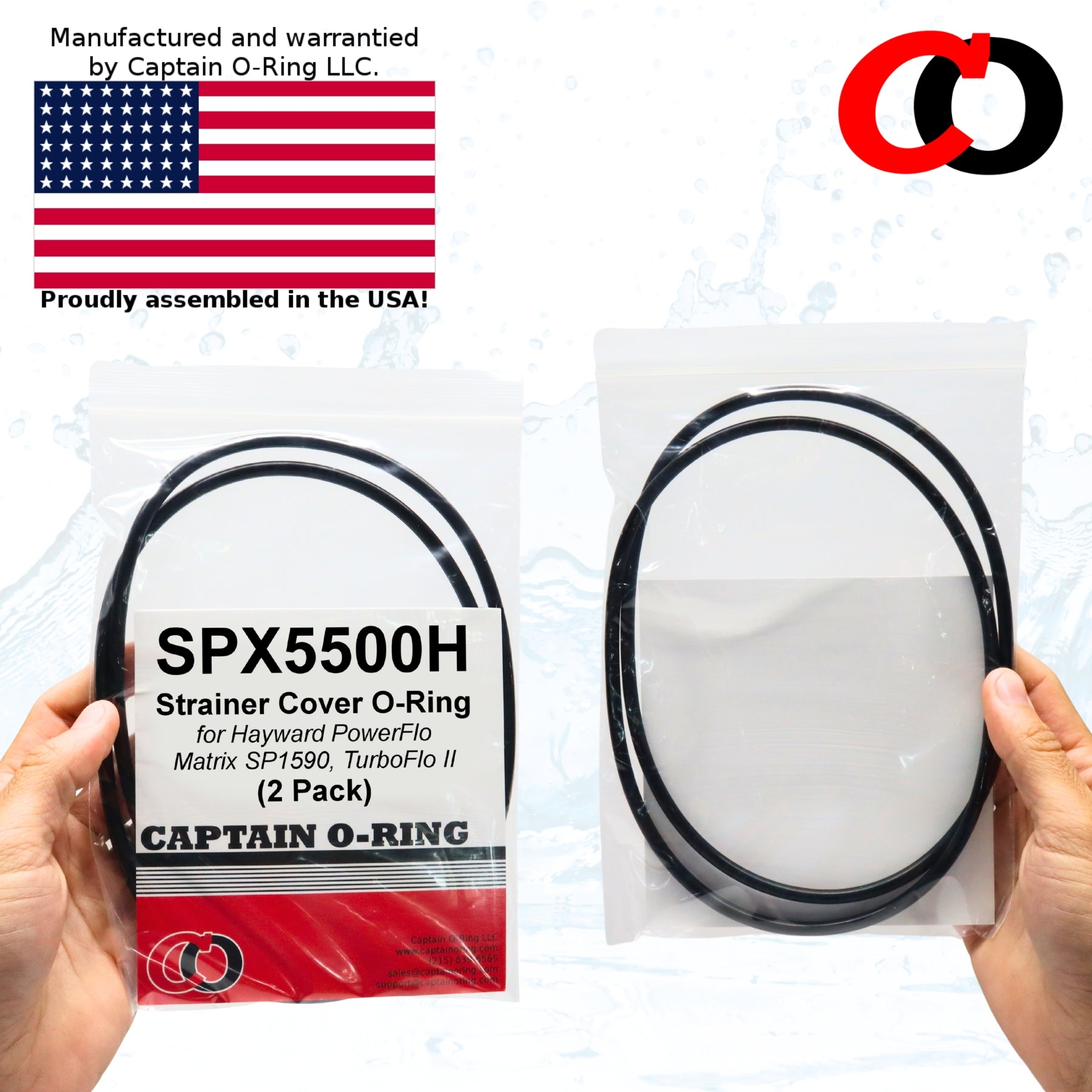 SPX5500H Strainer Cover O-Rings for Hayward Power-Flo Matrix (2 Pack)