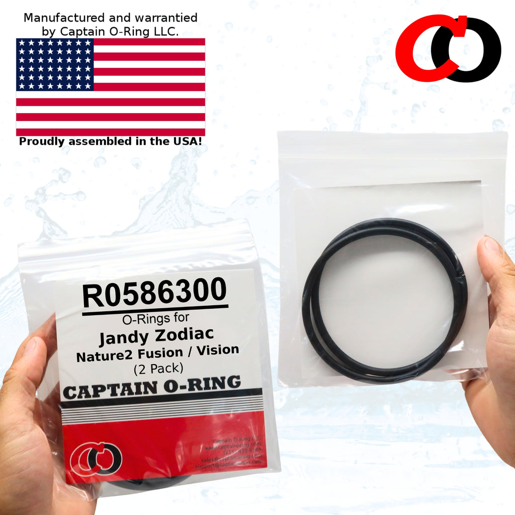 R0586300 Collar O-Rings for Jandy Zodiac Nature 2 Fusion / Vision Sanitizer (2 Pack)