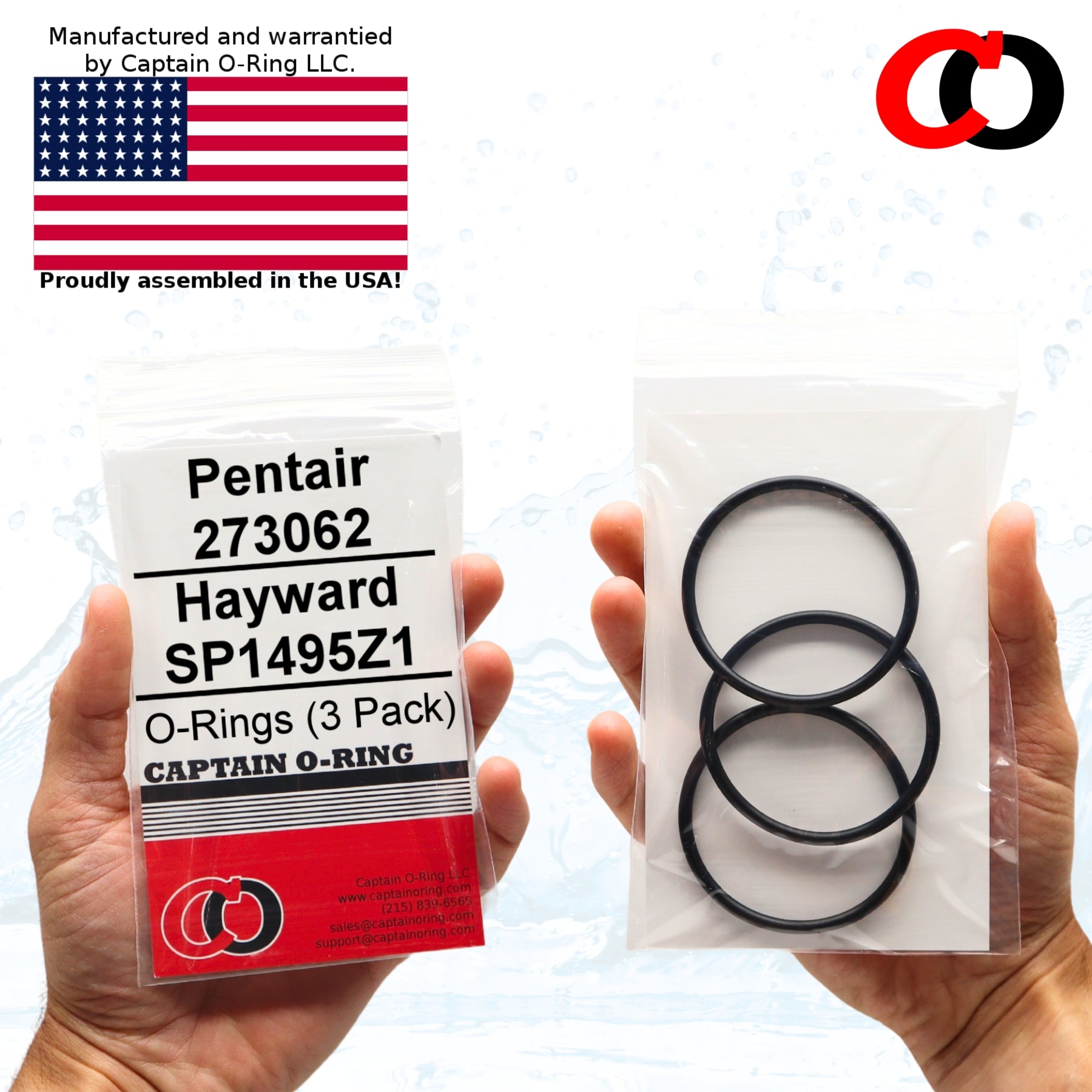 273062 / SP1495Z1 Union O-Ring for Pentair, Hayward, Jacuzzi, Waterway and more (3 Pack)