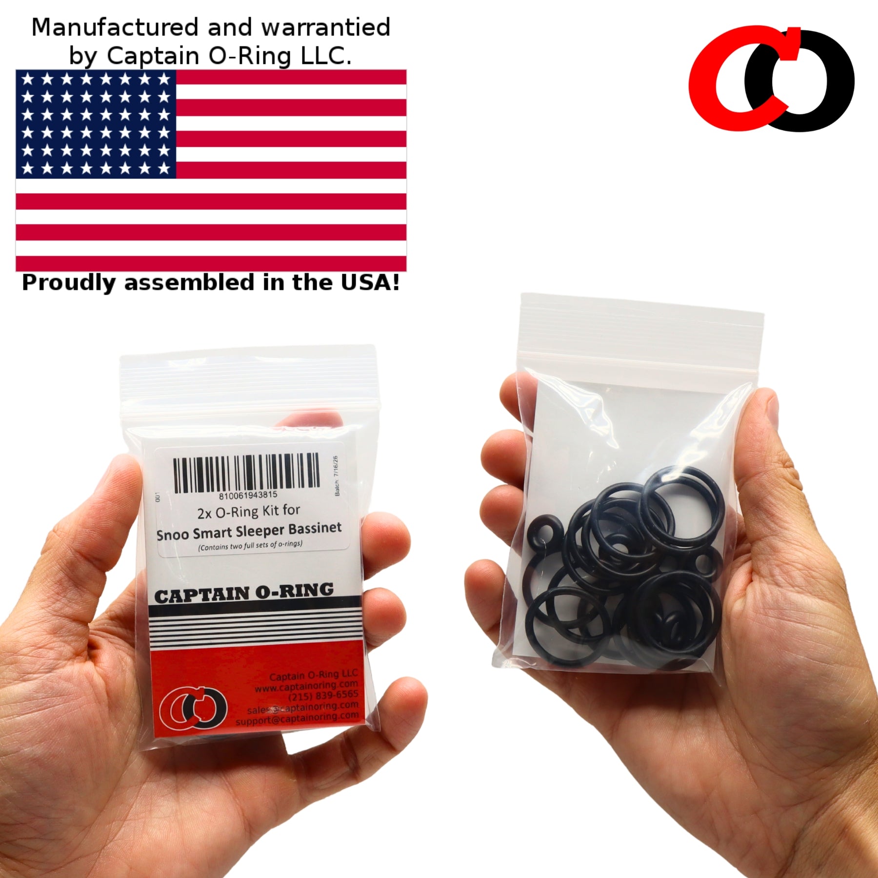 2x O-Ring Kit for SNOO Smart Sleeper Bassinet (2 Full ORing Rebuilds)