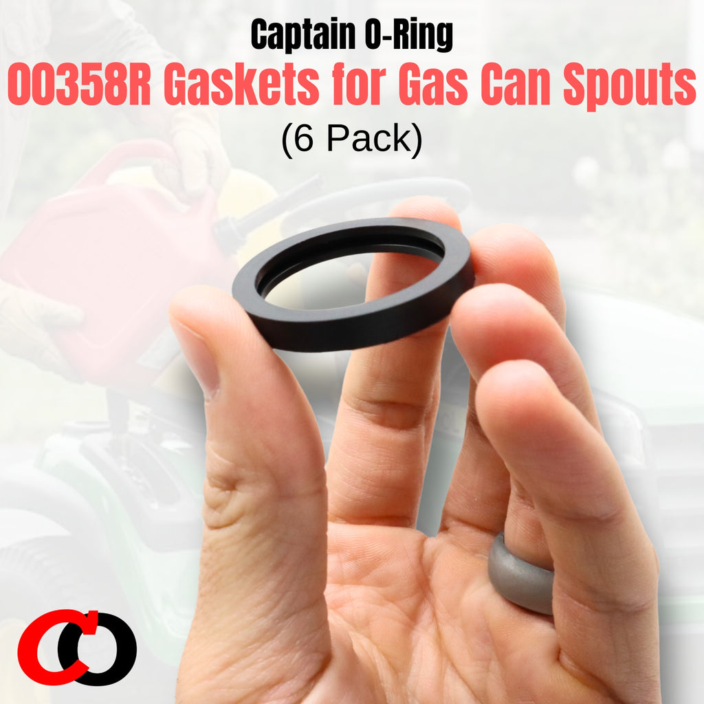 Gas Can Spout Seals (6 Pack) [#00358R for Scepter Easy-Flo, Rotopax RX-R3G, etc]