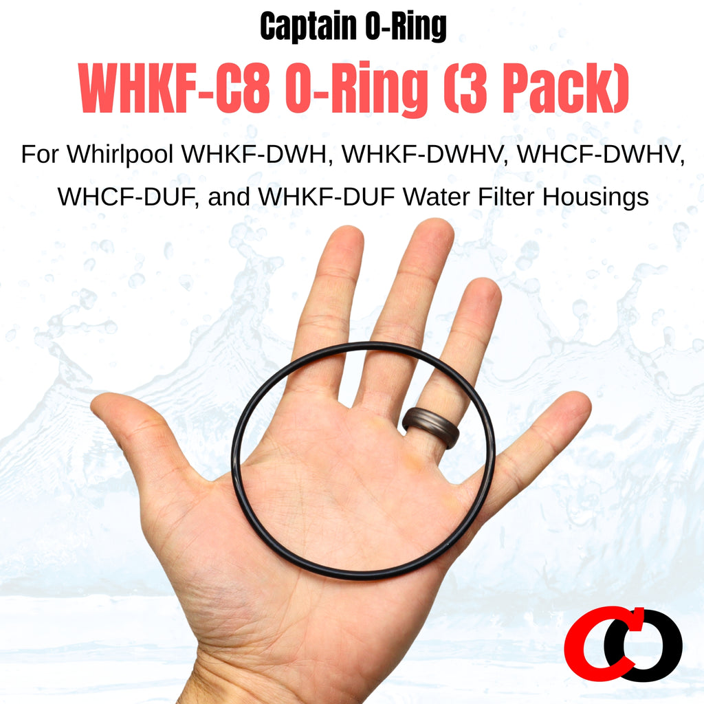 Whirlpool WHKF-C8 O-Rings for WHKF-DWHV, WHCF-DWHV, WHKF-DWH & WHKF-DUF Water Filter [3 Pack]