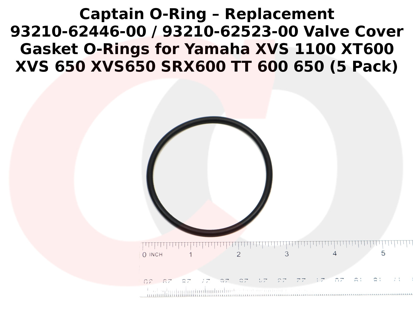 Yamaha 62446-00 / 93210-62523-00 Valve Cover Gasket O-Rings (5 Pack)