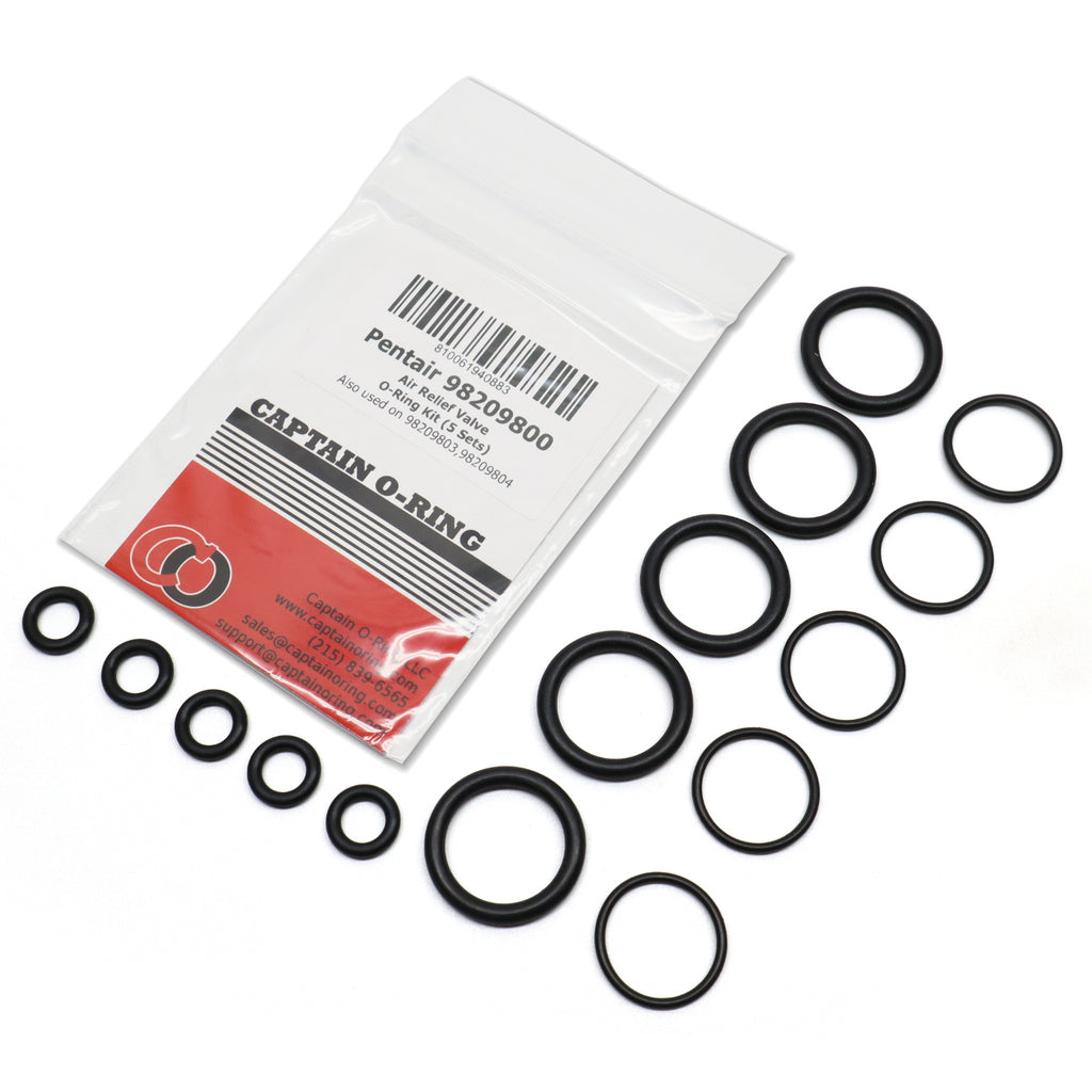 Oring Rebuild kit for Pentair Air Relief Valve 98209800 / 98209803 / 98209804 (5 Sets, 15 O-Rings)