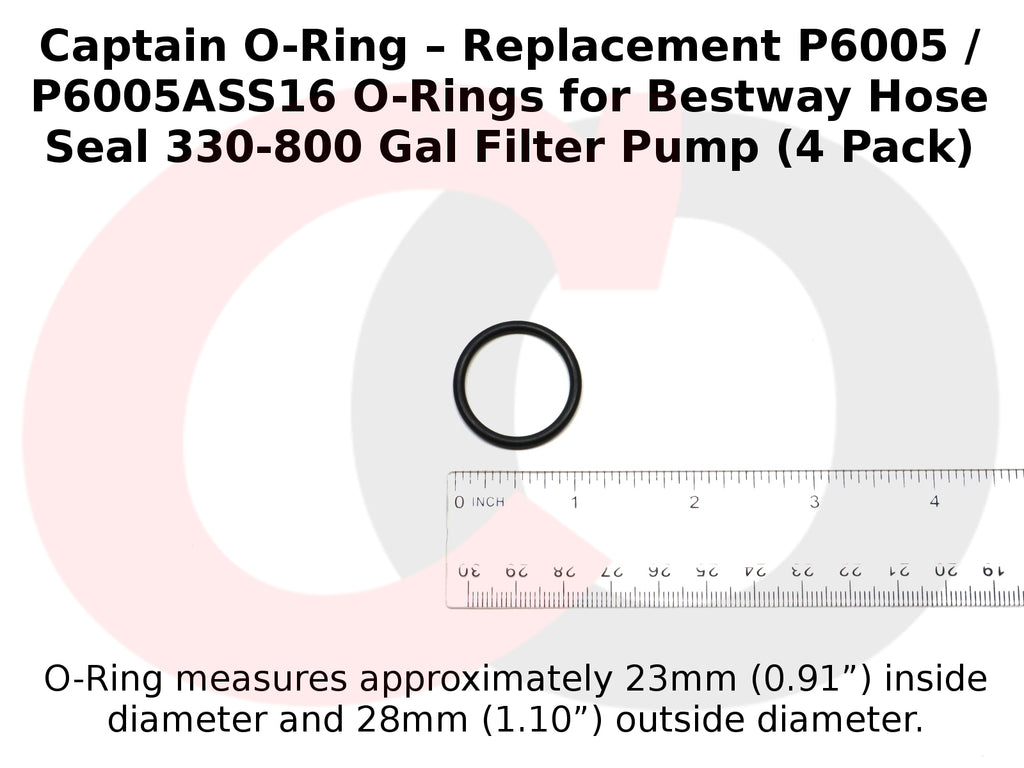 P6005 / P6005ASS16 O-Rings for Bestway Hose Seal 330-800 Gal Filter Pump (4 Pack)