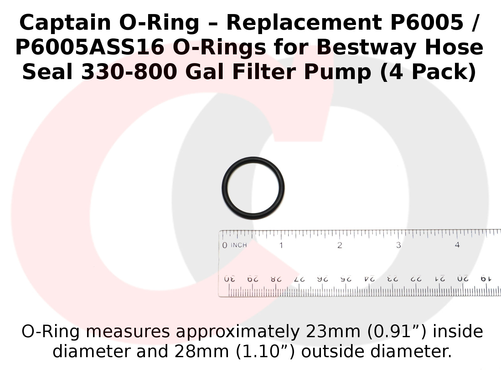 P6005 / P6005ASS16 O-Rings for Bestway Hose Seal 330-800 Gal Filter Pump (4 Pack)