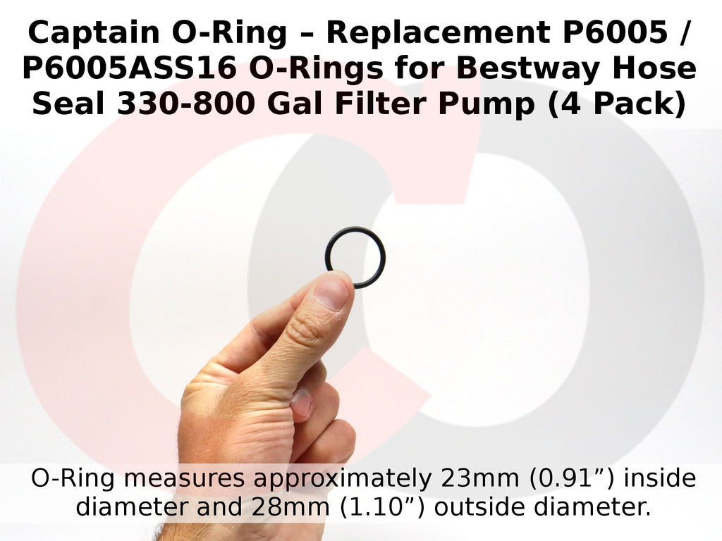 P6005 / P6005ASS16 O-Rings for Bestway Hose Seal 330-800 Gal Filter Pump (4 Pack)