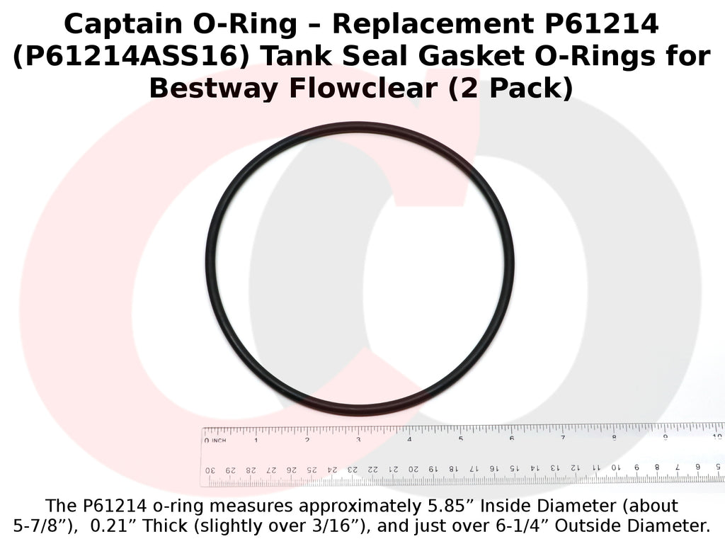 P61214 (P61214ASS16) Tank Seal Gasket O-Rings for Bestway Flowclear (2 Pack)