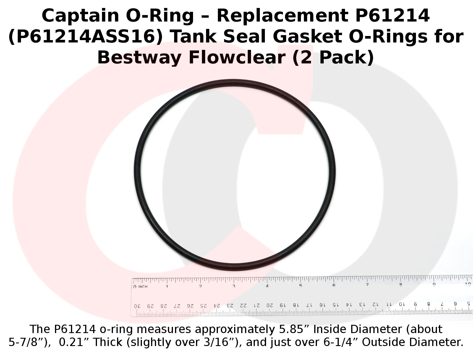 P61214 (P61214ASS16) Tank Seal Gasket O-Rings for Bestway Flowclear (2 Pack)