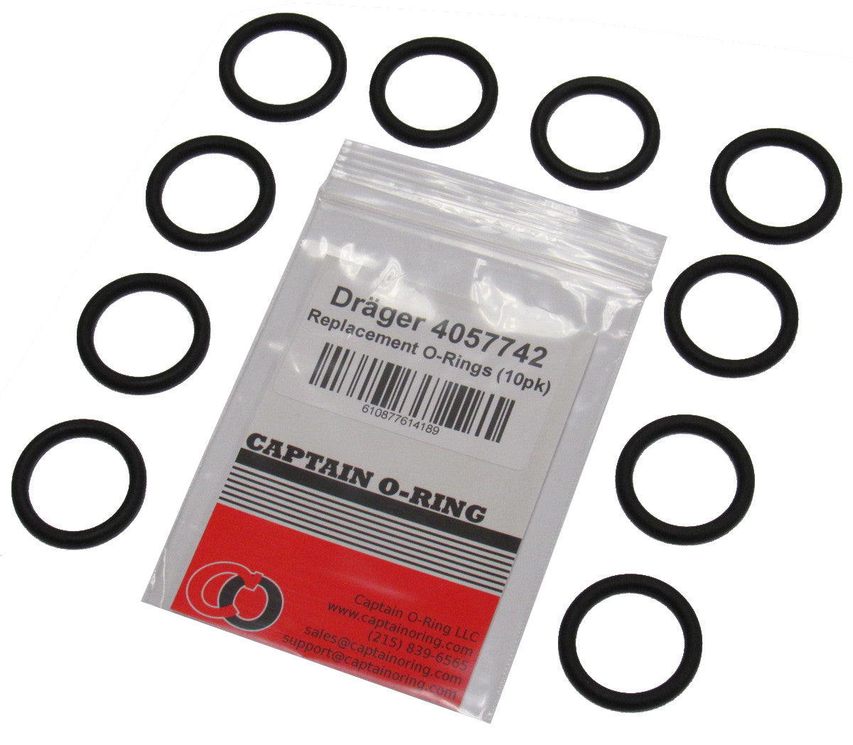 DRAGER/DRAEGER 4057742 ORing (O-Ring .859X1.137 X.134 SPPT) [10 Pack]