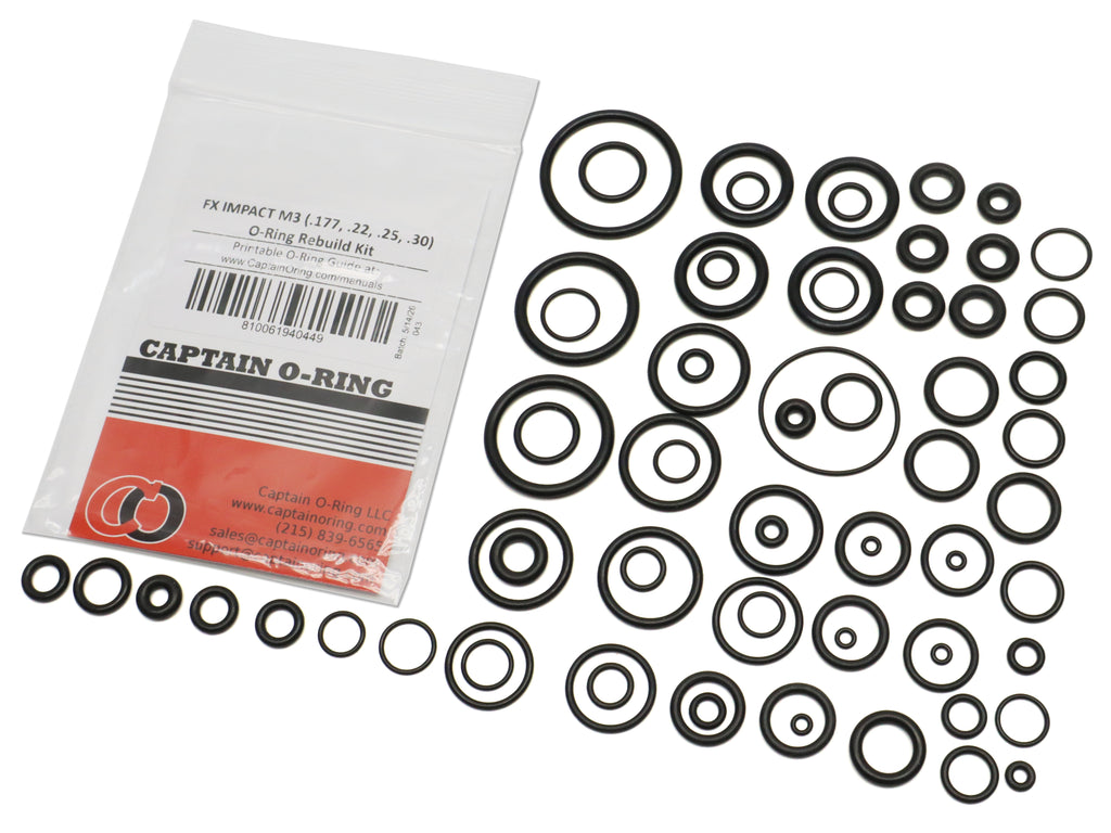 FX Impact M3 (.177/.22/.25/.30) Complete 72 Piece O-Ring Rebuild Kit